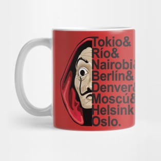 Case De Papel City names Mug